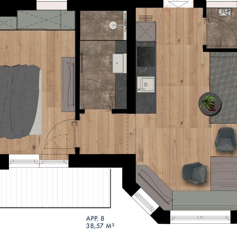 Appartements Perberschlager - Apartment mit Balkon - 1