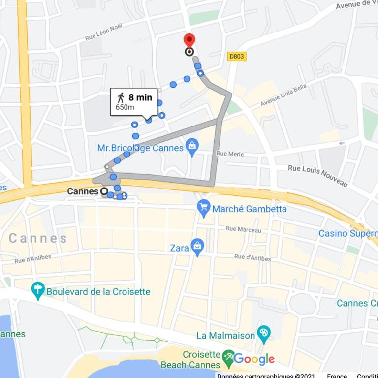 Cannes Centre, T2 moderne rénové, balcon clim&Wifi - Apartment mit 1 Schlafzimmer - 30