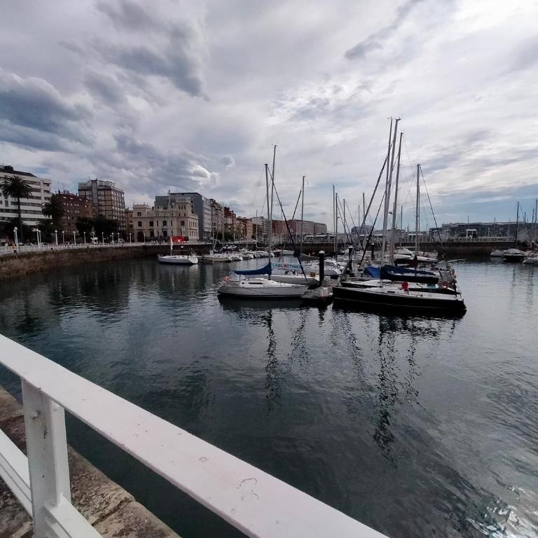 Arte y descanso. Apartamento ubicado al lado del Puerto deportivo, en pleno casco histórico-artístico de Cimadevilla y entre las dos principales playas de Gijón. - Three-Bedroom Apartment - 46