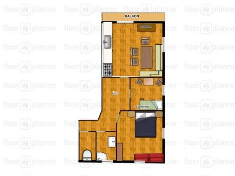 Apartment Bleisch - Großes Apartment mit 2 Schlafzimmern und einem Balkon - 9