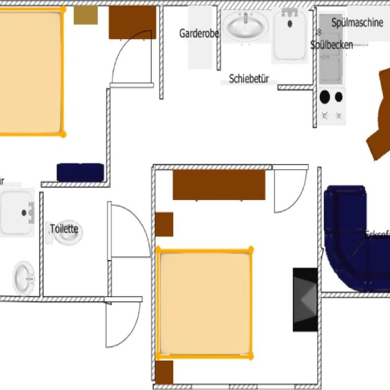 Gästehaus Schmid & Reitzner - Apartment mit 2 Schlafzimmern und Balkon - 1