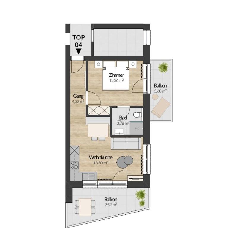 A CASA Turmalin - Apartment mit 1 Schlafzimmer - 3