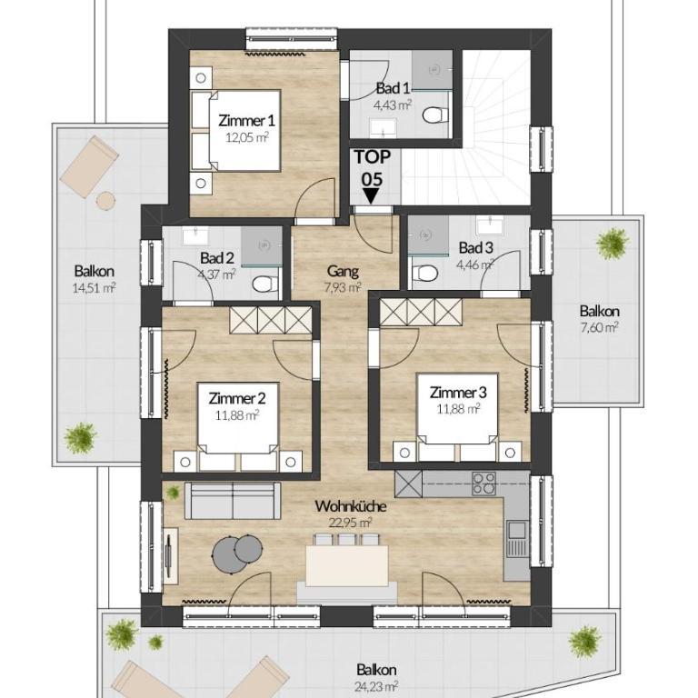 A CASA Turmalin - Apartment mit 3 Schlafzimmern - 4
