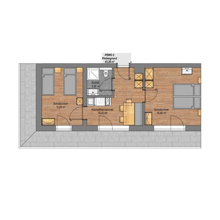 Apartments Rosenhof - Apartment mit 2 Schlafzimmern - 1