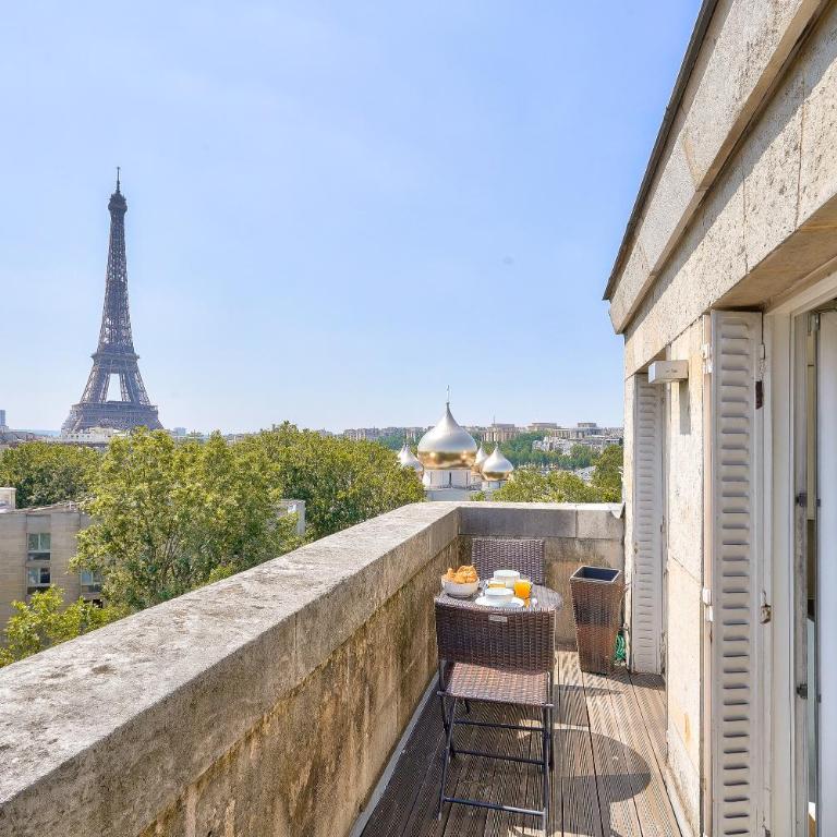 Designed Studio with AC-Terrasse Vue Tour Eiffel - Appartement 1 Chambre - 1