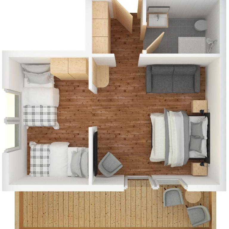 Bergnest die Frühstückspension - Deluxe Family Room - 4