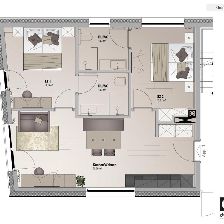 Sima-Apartments - Apartment mit 2 Schlafzimmern - 6