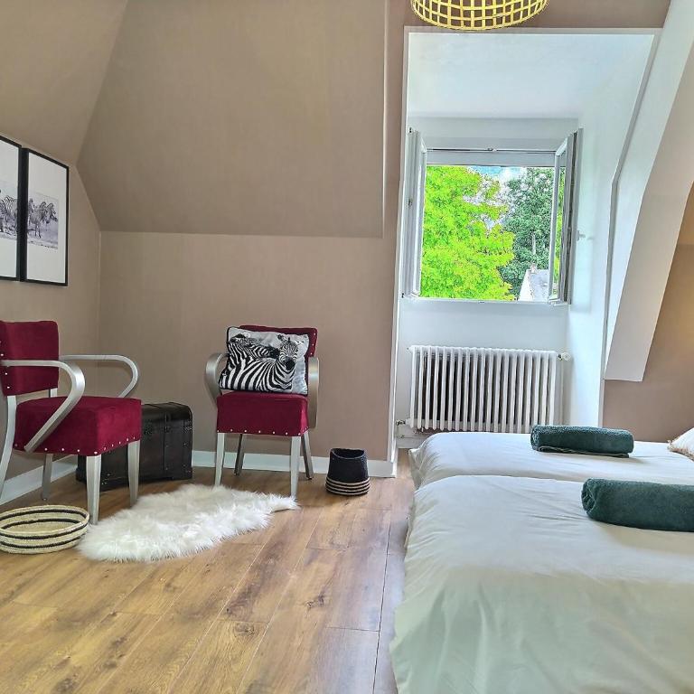 Chambre d'hôtes de Verdigné Piscine chauffée Parking Wifi - Double Room with Pool View - 7