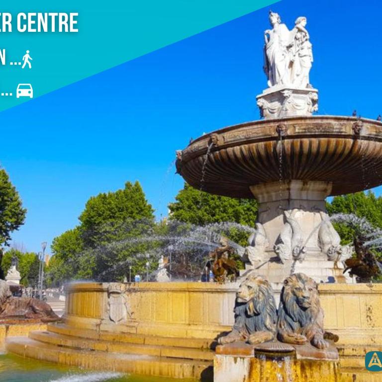 Airkeys Le Galice - Idéal Couple en Escapade Aix Culture & Détente - Terrasse Privée - Calme - Parking GRATUIT - Bastide Cézanne en face - Centre Aix 15min à pied - WIFI HD - Climatisation - Studio - 8