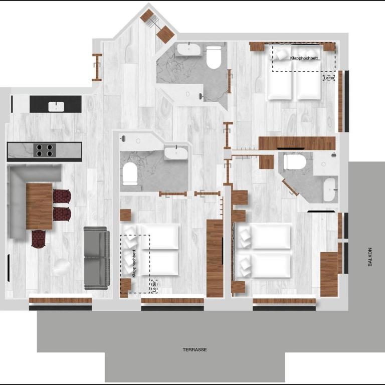 Hofgut Wagrain Apartment & Lifestyle Resort - Apartment mit 3 Schlafzimmern - 3