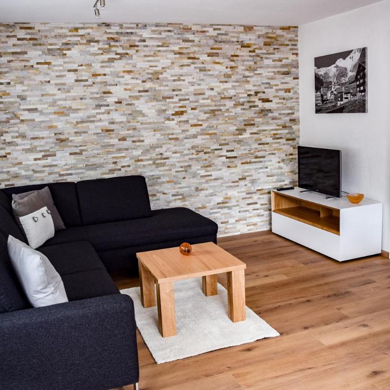Apartments Alpenfirn Saas-Fee - Apartment mit 2 Schlafzimmern, Dusche und Panoramablick - 2. Etage - 1