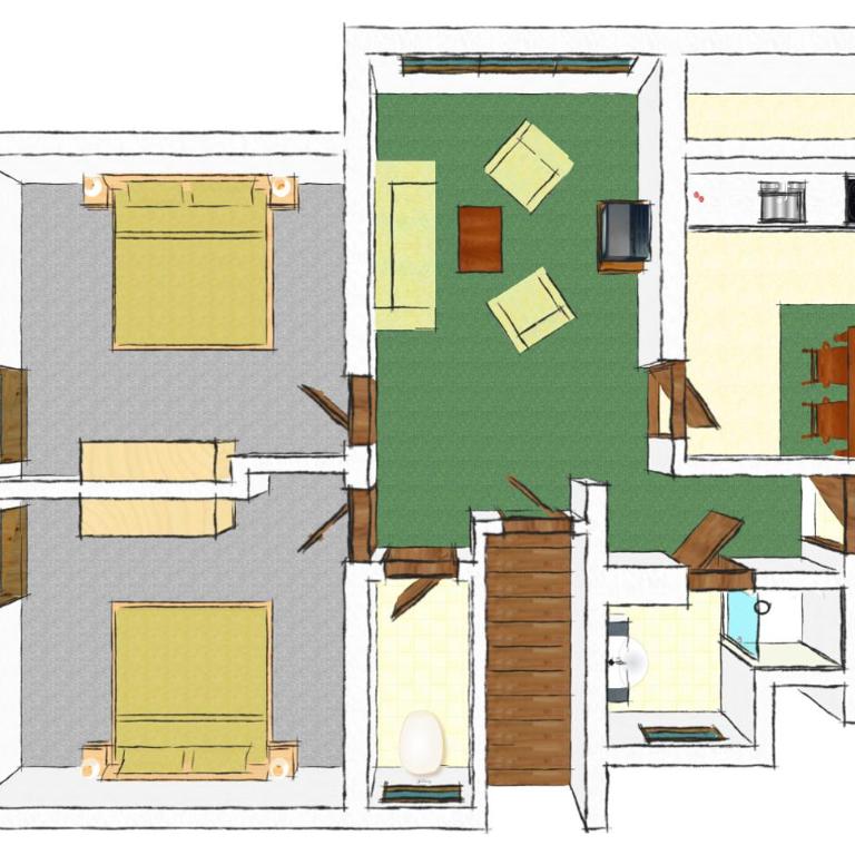 Pension Tina - Apartment mit 2 Schlafzimmern - 3