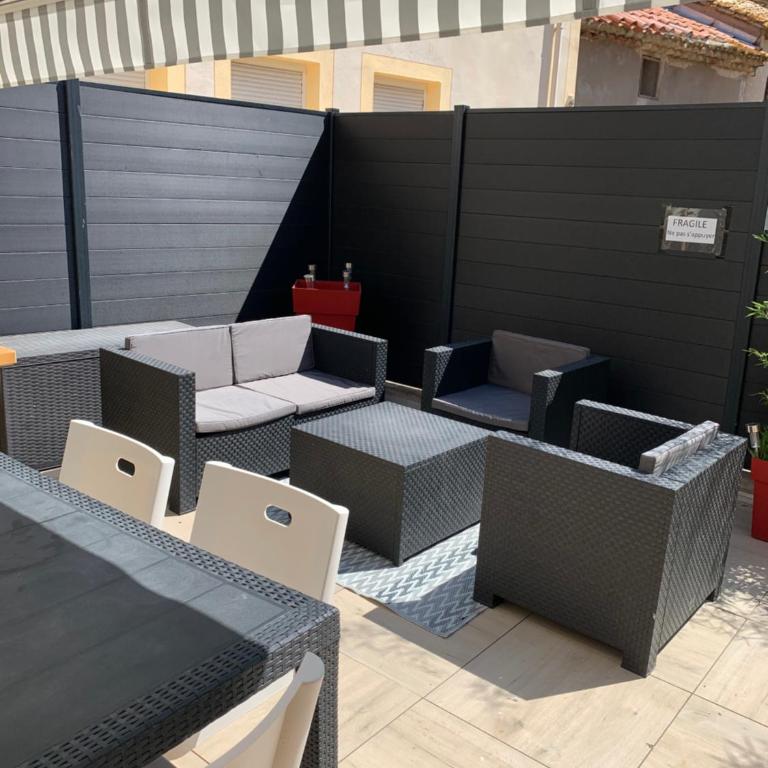 Appartement la corde a linge Gruissan village avec terrasses - Apartment mit Terrasse - 23