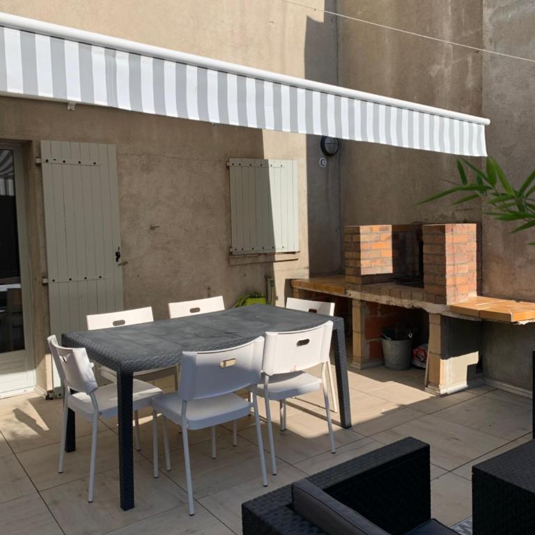 Appartement la corde a linge Gruissan village avec terrasses - Apartment mit Terrasse - 24