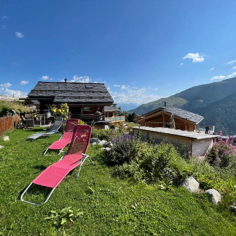 Charmant chalet authentique de montagne Bleusy- Nendaz idéal couple et famille - Apartment mit 2 Schlafzimmern und Bergblick - 9