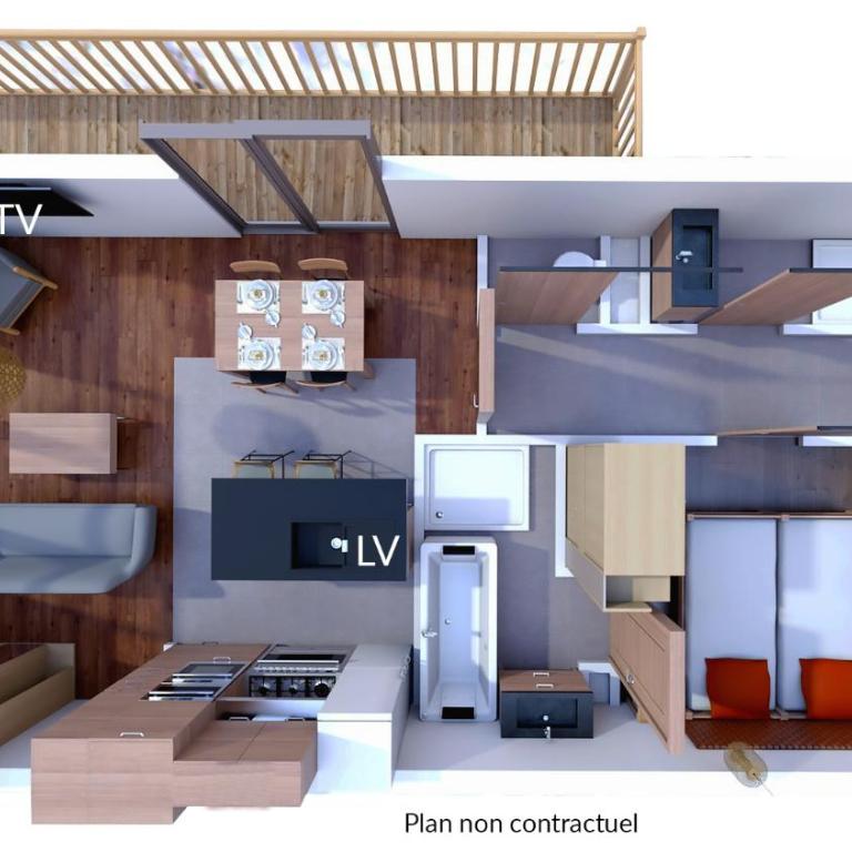 Les Balcons Platinium Val Cenis - Apartment mit 1 Schlafzimmer - 1
