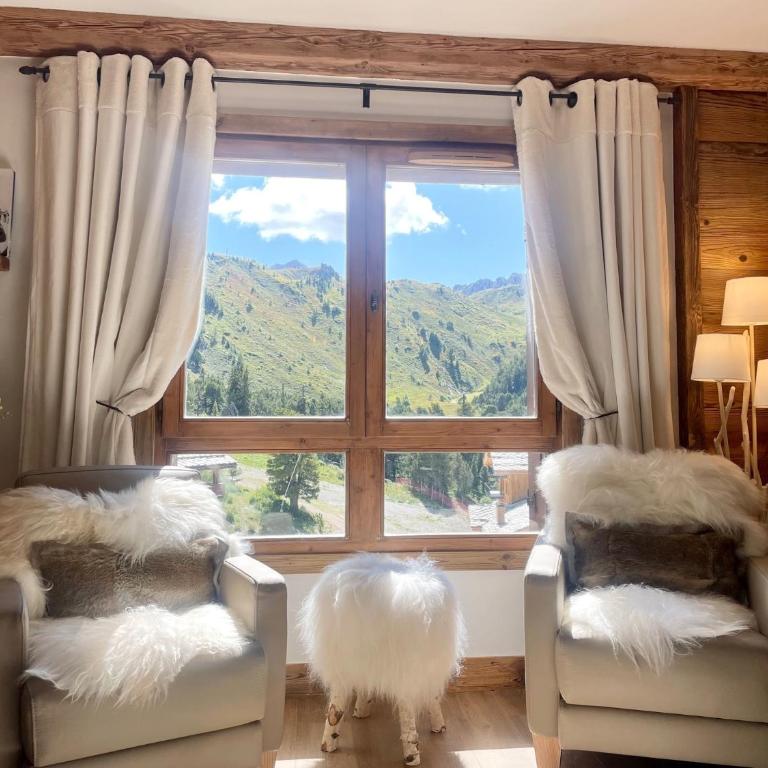 Arc 1950, ambiance chalet luxe 5/7pers dans résidence 5* skis aux pieds avec SPA - Appartement 2 Chambres - 12