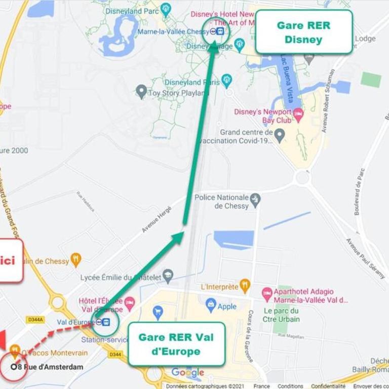 Disneyland 5 min -Paris 35 min -2/4 personnes - One-Bedroom Apartment - 37