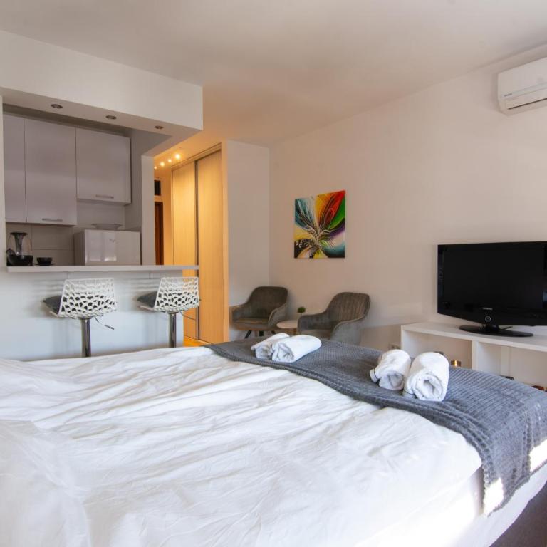 A Blok New Modern - Free garage parking, comfortable, quiet with a park view - Studio Apartman - 5