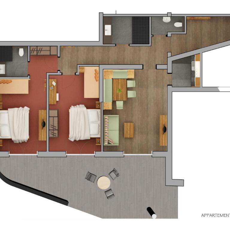 Haus Sonnenterrasse - Apartment mit 2 Schlafzimmern und Terrasse - Top 1 - 1