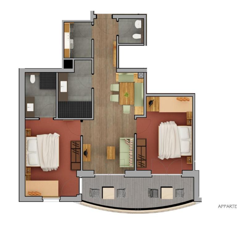 Haus Sonnenterrasse - Apartment mit 2 Schlafzimmern und Balkon - Top 8 - 2