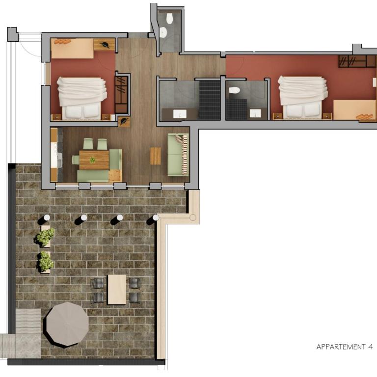 Haus Sonnenterrasse - Apartment mit 2 Schlafzimmern und Terrasse - Top 4 - 3