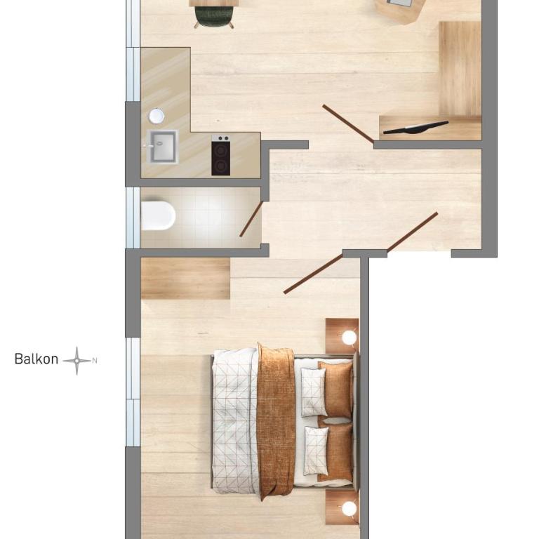 Brückenhof - Apartment mit Balkon - 6