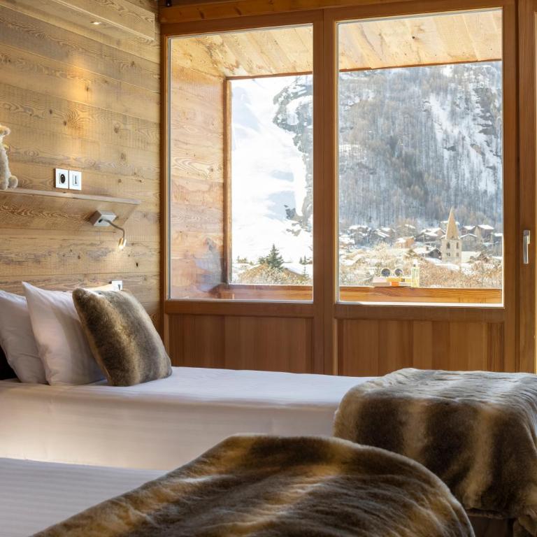 Hôtel Ski Lodge - Chambres & Appartements - Village Montana - Chambre Double ou Lits Jumeaux avec Balcon pour 2 Personnes - 5