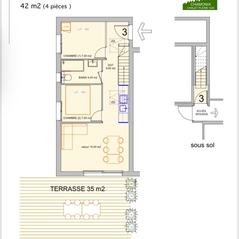 Chalet Pleine Vue & Spa - Two-Bedroom Apartment - 17