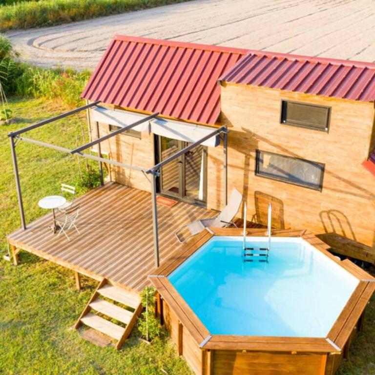 myinsolite - Tiny-house, jacuzzi, brasero, piscine - Chalet 1 Chambre - 10