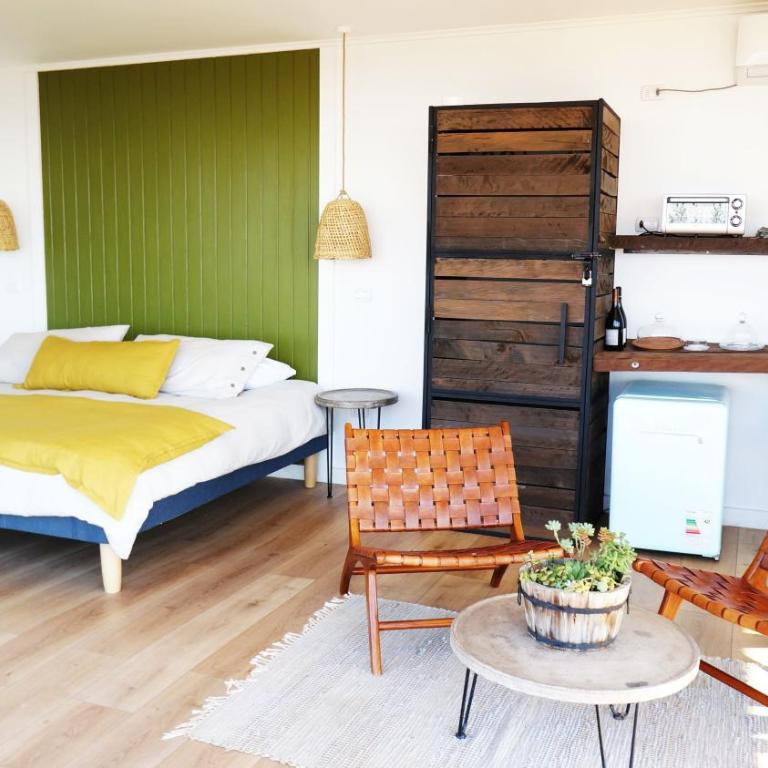 Palcos de Apalta - Habitación con cama extragrande. - 12