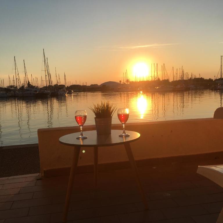 Studio - Les pieds dans l'eau agréable en toutes saisons 4 couchages - climatisation - parking privé - piscine sur mer - vue magnifique et rare - situation optimum - Les argonautes - Ile des pêcheurs - Cap d'Agde - One-Bedroom Apartment - 3