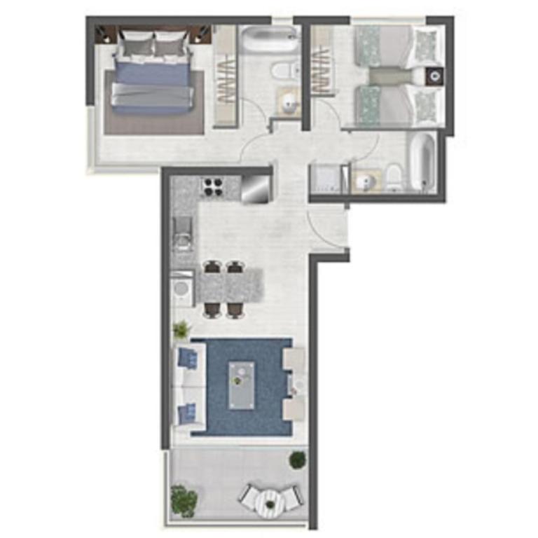 Relajo y tranquilidad a pasos del mar - Two-Bedroom Apartment - 32