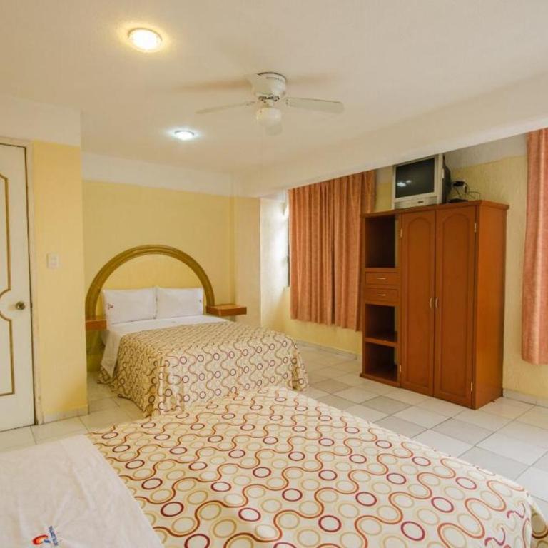 Hotel Central Puebla - Habitación Doble Económica - 2 camas - 1
