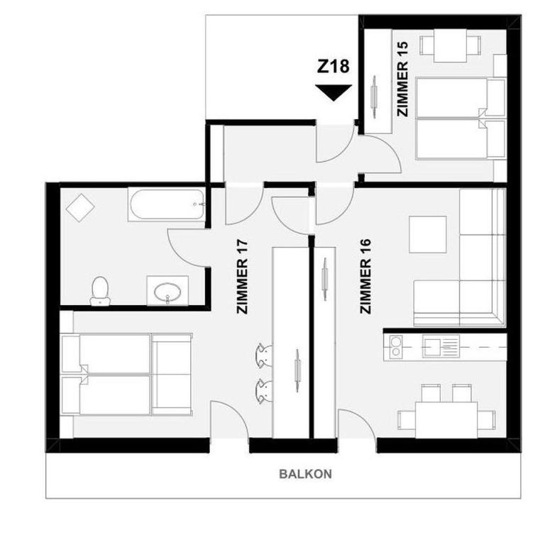 Gasthof Pesbichl - Apartment mit 2 Schlafzimmern und Balkon - 13