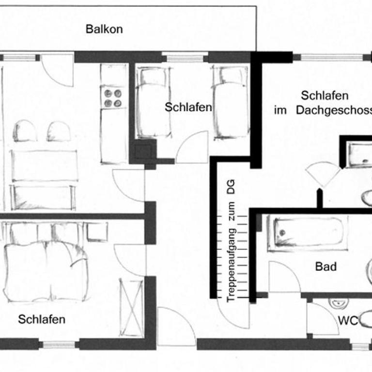 Wohnung Weitsicht Ruhpolding, 3 Schlafzimmer, Bergpanorama, Alleinlage - Apartment mit 3 Schlafzimmern - 15