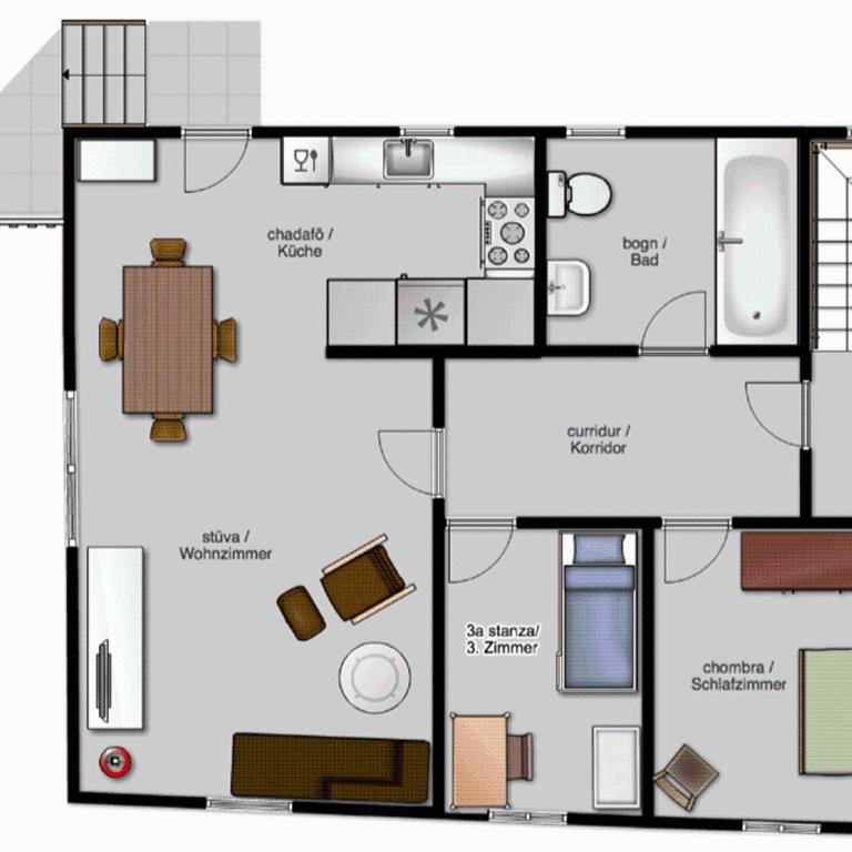 Chasa Tablà Guarda - Apartment "Suot" mit 2 Schlafzimmern - 9