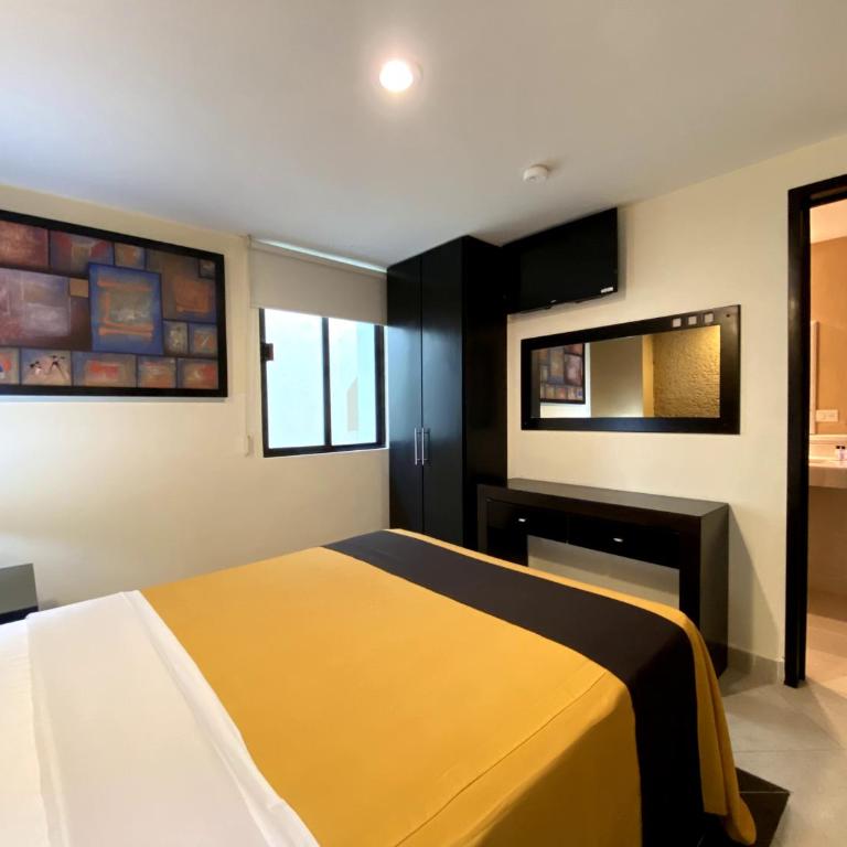 Hotel Escala Puebla Centro - Habitación con cama extragrande. - 7