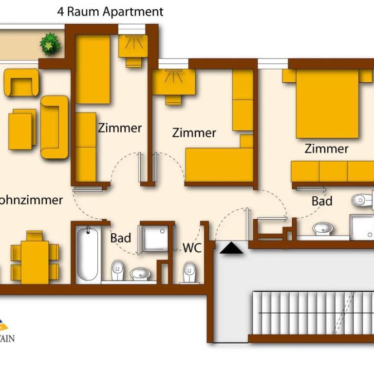 Schönblick Mountain Resort & Spa - Das Original! - Apartment mit 3 Schlafzimmern und Schlafsofa - 4