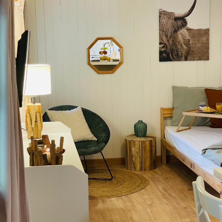 Studio cosy avec sauna & terrasses alpines - Studio-Apartment - 29