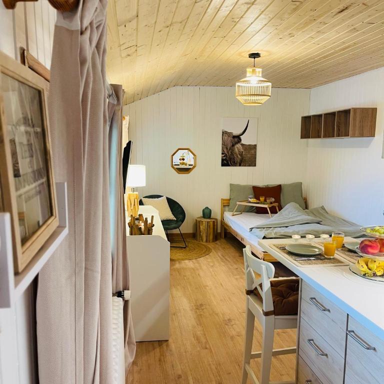 Studio cosy avec sauna & terrasses alpines - Studio-Apartment - 23