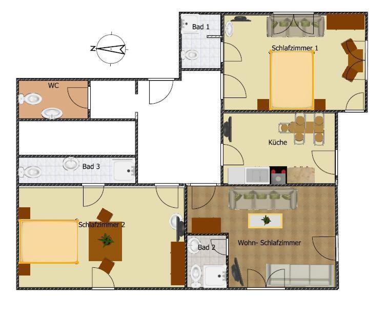 Appartement Traumblick - Apartment mit 2 Schlafzimmern und Dusche - 16