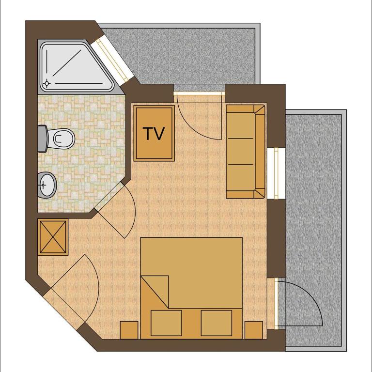 Berggasthof Pechhäusl - Doppelzimmer mit Balkon (3 Erwachsene) - 5