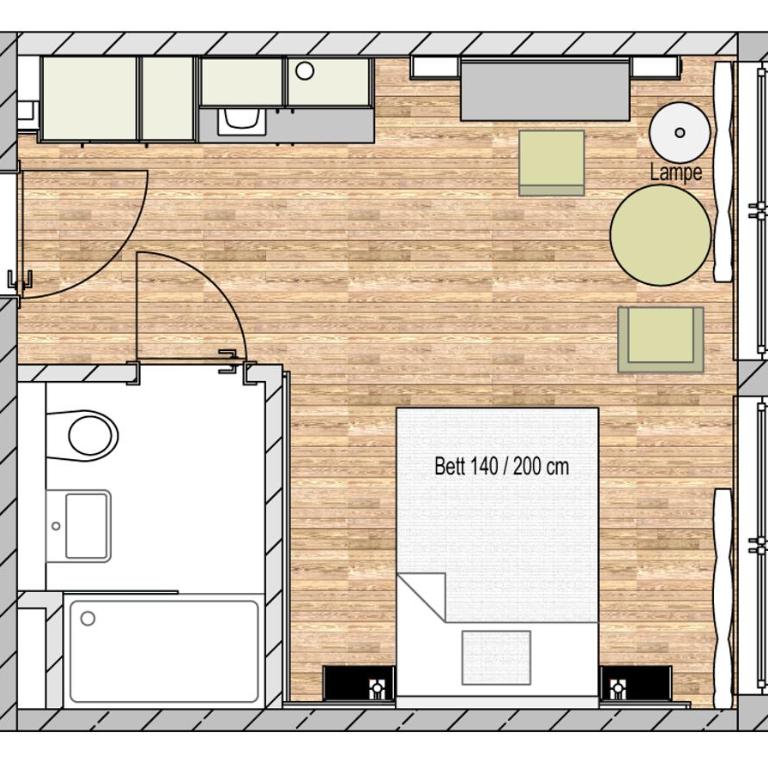 Boardinghouse Das RUNDUM - Doppelzimmer mit Bergblick - 5