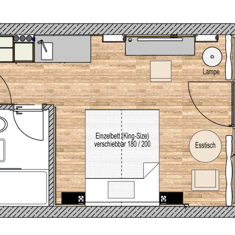 Boardinghouse Das RUNDUM - Doppelzimmer mit Balkon - 4