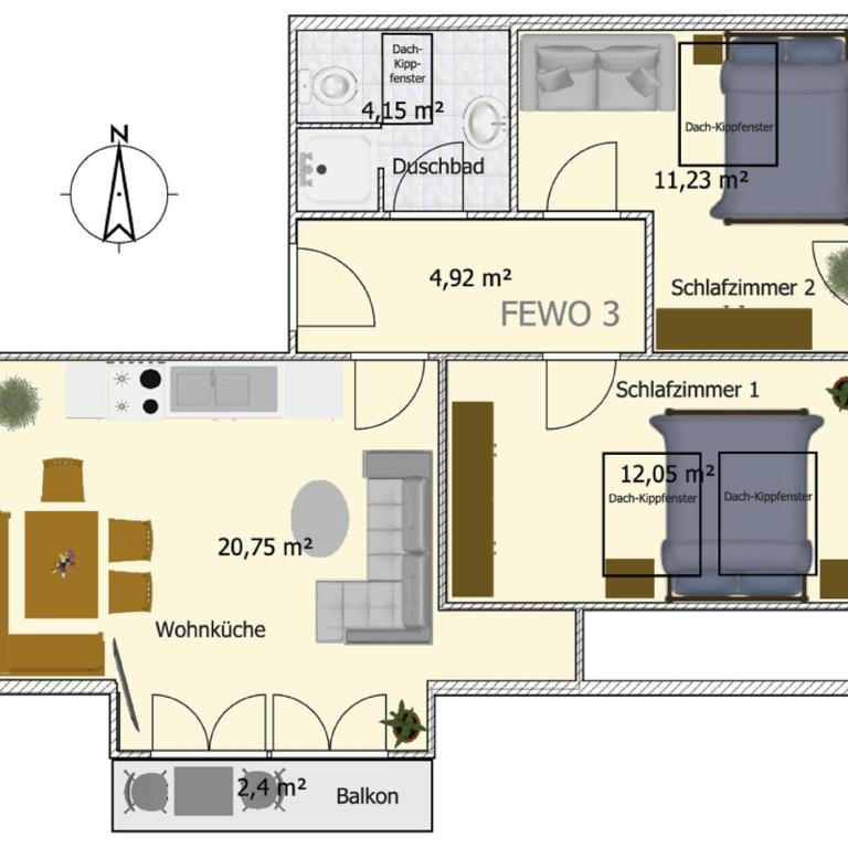 Ferienwohnung Martin - Apartment mit 2 Schlafzimmern - 8