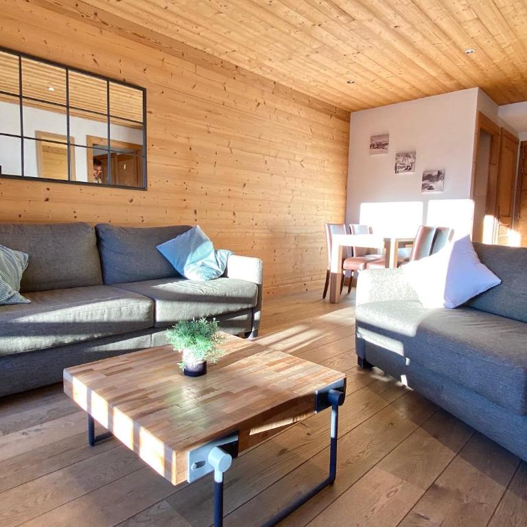 Vue panoramique sur les montagnes plein Sud - T2 Skis aux pieds, Piscine & Spa - Appartement 1 Chambre - 3