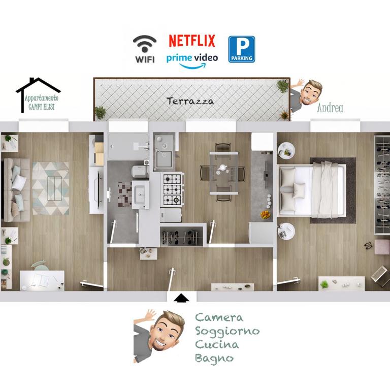 Appartamento Campi Elisi - Appartamento con 1 Camera da Letto - 1
