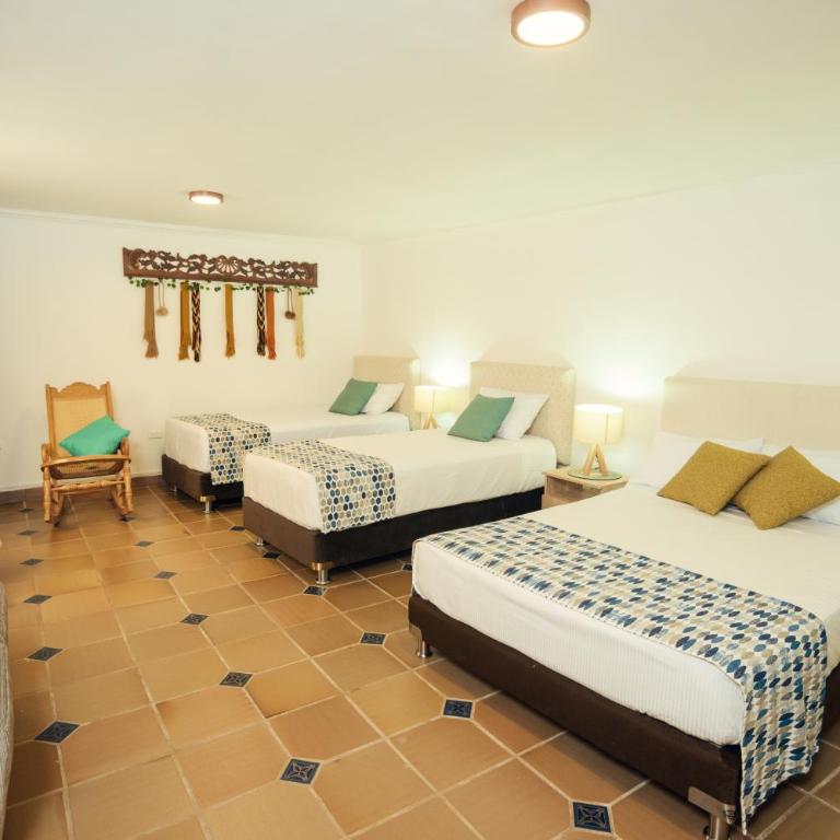 GUAJIRA CASA DEL MAR - Habitación Cuádruple con baño privado externo - 1