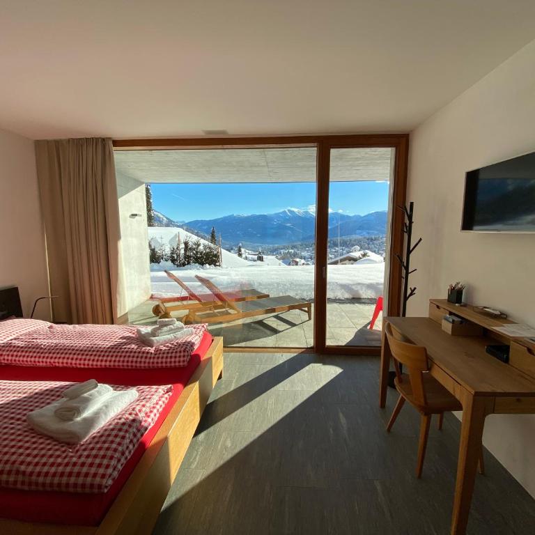 Casa Admisa, spektakuläre Aussicht, Ski in and out, hochwertige Einrichtung, Valserstein und Eiche - Apartment mit 2 Schlafzimmern - 12